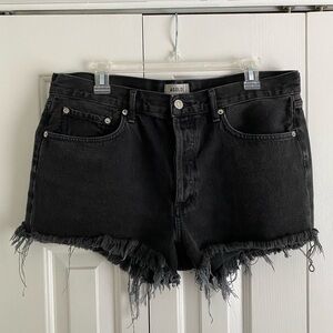 AGOLDE denim parker shorts black size 31